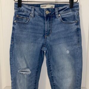 2 Pairs Garage Size 1 Ripped Stretch Skinny Jeans